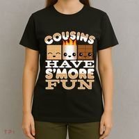 Family Camping Cousins Have Smore Fun T-Shirt thumb 4