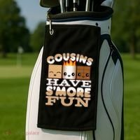 Family Camping Cousins Have Smore Fun Golf Towel thumb 2