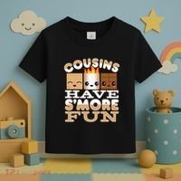 Family Camping Cousins Have Smore Fun Toddler T-Shirt thumb 3