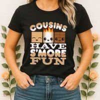 Family Camping Cousins Have Smore Fun Women's T-Shirt thumb 2