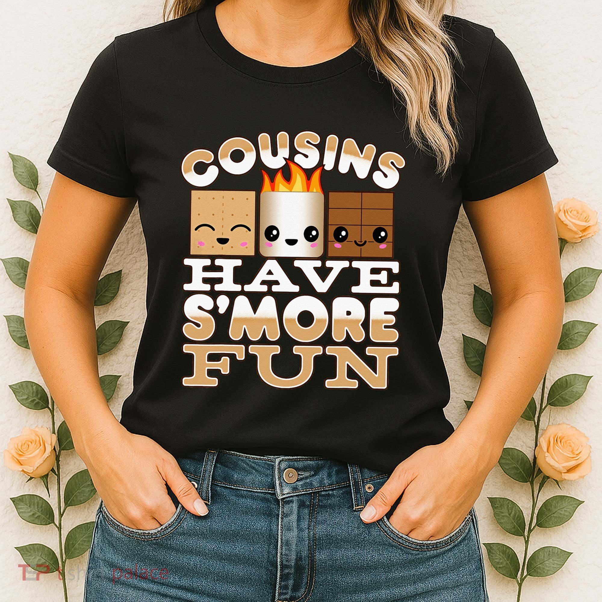 Family Camping Cousins Have Smore Fun Women's T-Shirt