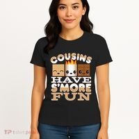 Family Camping Cousins Have Smore Fun Women's T-Shirt thumb 4