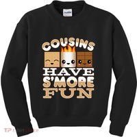 Family Camping Cousins Have Smore Fun Kids Sweatshirt thumb 0