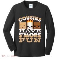 Family Camping Cousins Have Smore Fun Kids Long Sleeve Shirt thumb 0