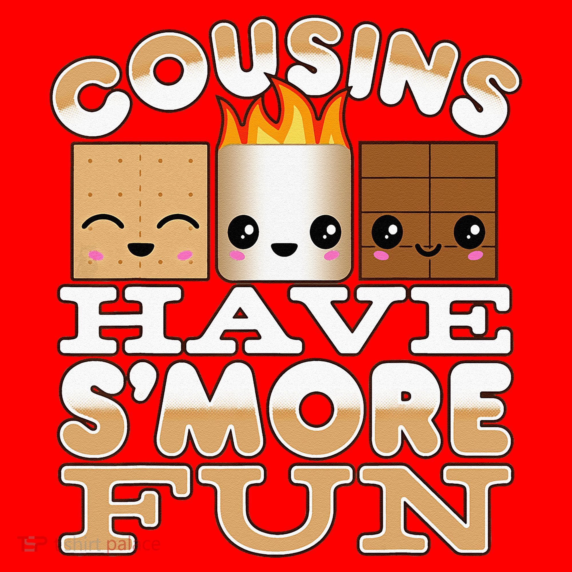 Family Camping Cousins Have Smore Fun Santa Hat