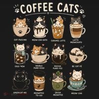 Funny Coffee Cats Cute Cat Themed Beverage Bucket Hat thumb 4