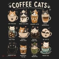 Funny Coffee Cats Cute Cat Themed Beverage Beanie thumb 2