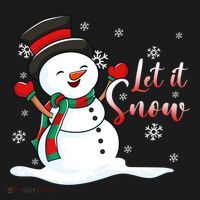 Family Clothing: Christmas Snow Let It Snow Funny Gift Women's Hoodie thumb 2