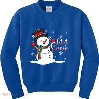 Family Clothing: Christmas Snow Let It Snow Funny Gift Kids Sweatshirt thumb 0