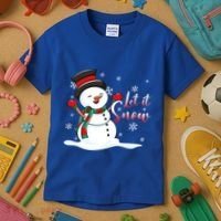 Family Clothing: Christmas Snow Let It Snow Funny Gift Kids T-Shirt thumb 3