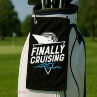 Finally Cruising Cruise Ship Family Vacation Gift Golf Towel thumb 2