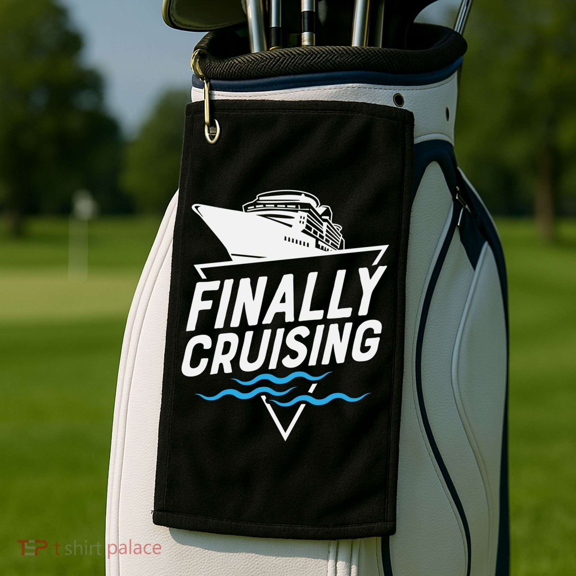 Finally Cruising Cruise Ship Family Vacation Gift Golf Towel