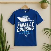Finally Cruising Cruise Ship Family Vacation Gift T-Shirt thumb 2
