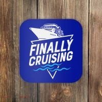 Finally Cruising Cruise Ship Family Vacation Gift Coaster thumb 0