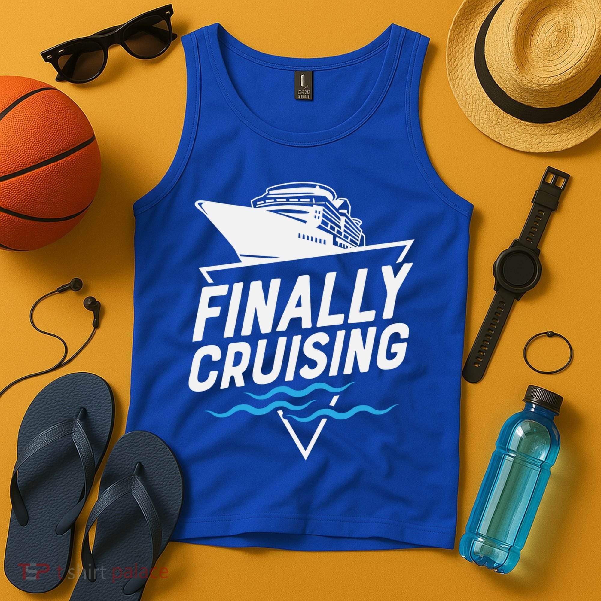 Finally Cruising Cruise Ship Family Vacation Gift Tank Top