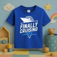 Finally Cruising Cruise Ship Family Vacation Gift Toddler T-Shirt thumb 3