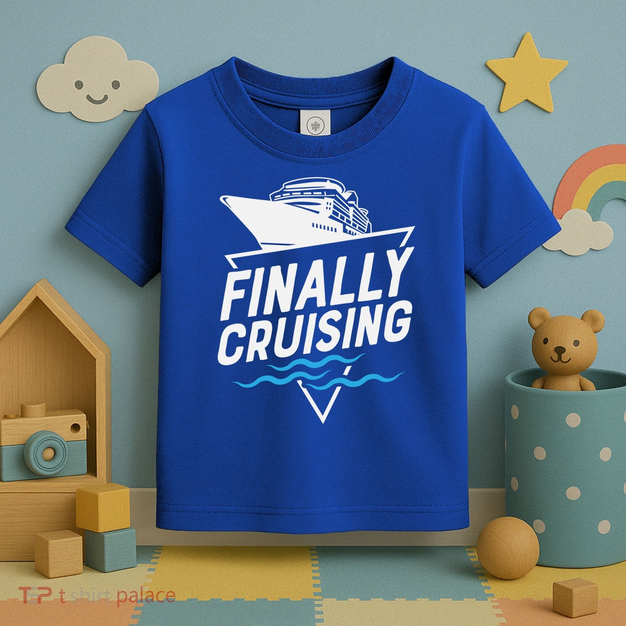 Finally Cruising Cruise Ship Family Vacation Gift Toddler T-Shirt