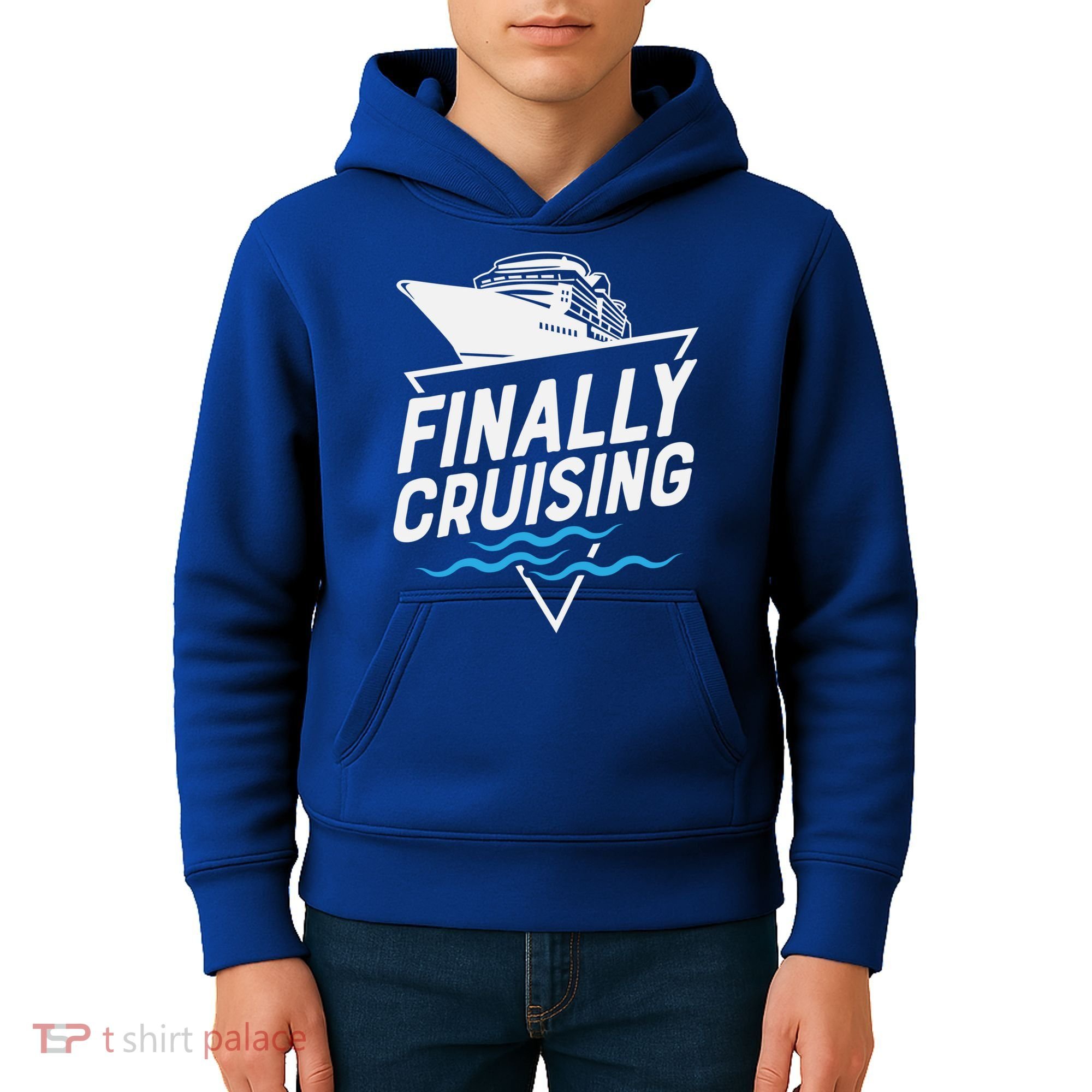 Finally Cruising Cruise Ship Family Vacation Gift Kids Hoodie