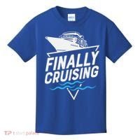 Finally Cruising Cruise Ship Family Vacation Gift Kids T-Shirt thumb 0