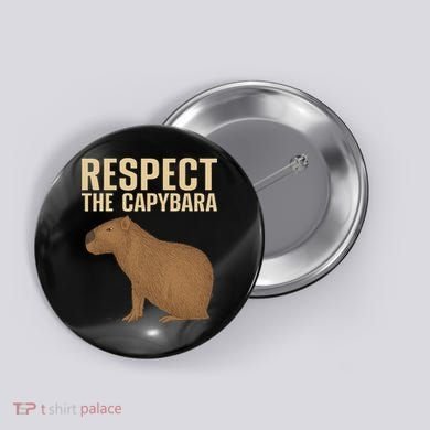 Funny Capybara Cavy Rodent Capybara Lover Button