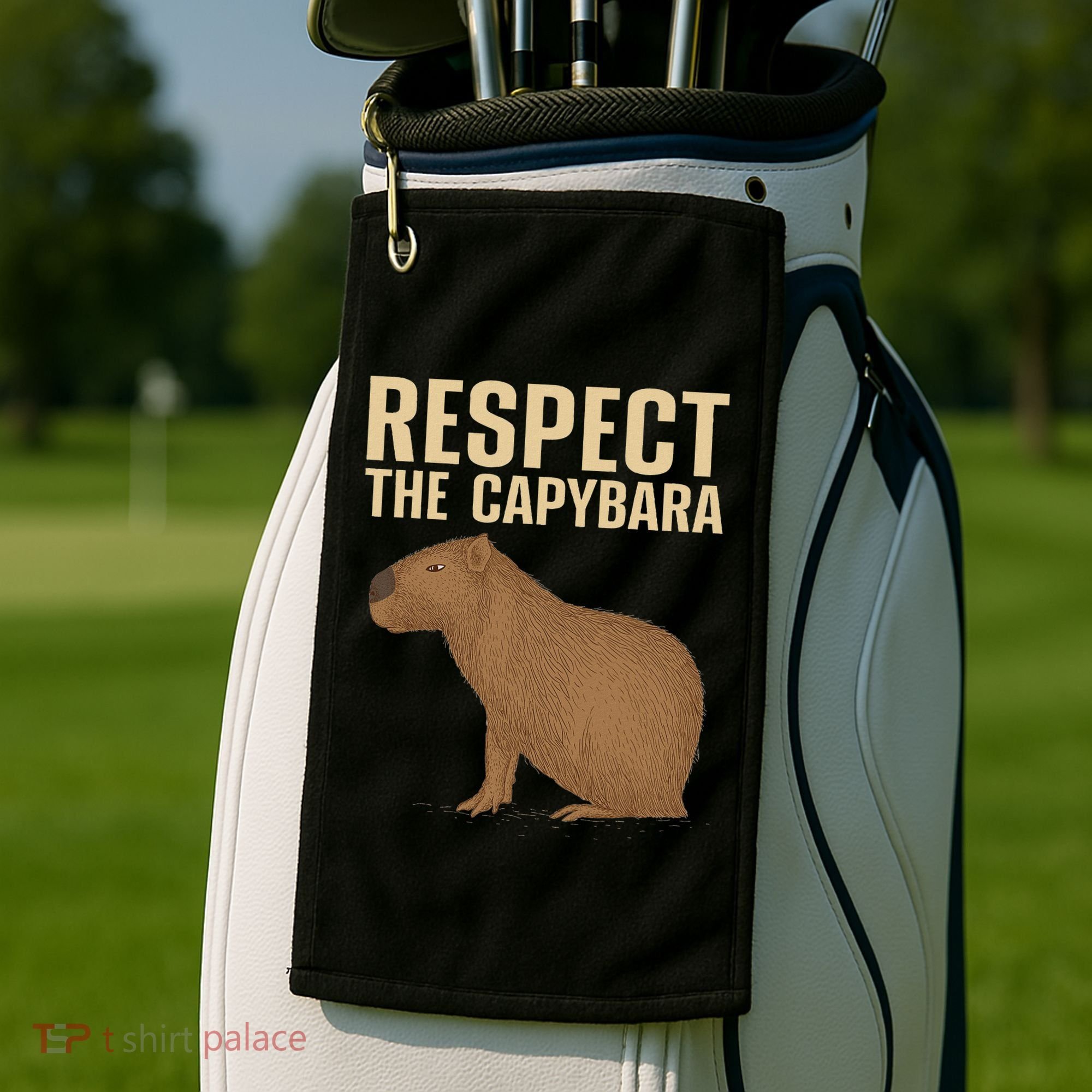 Funny Capybara Cavy Rodent Capybara Lover Golf Towel