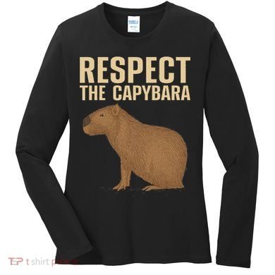 Funny Capybara Cavy Rodent Capybara Lover Women's Long Sleeve Shirt