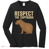 Funny Capybara Cavy Rodent Capybara Lover Women's Long Sleeve Shirt thumb 0