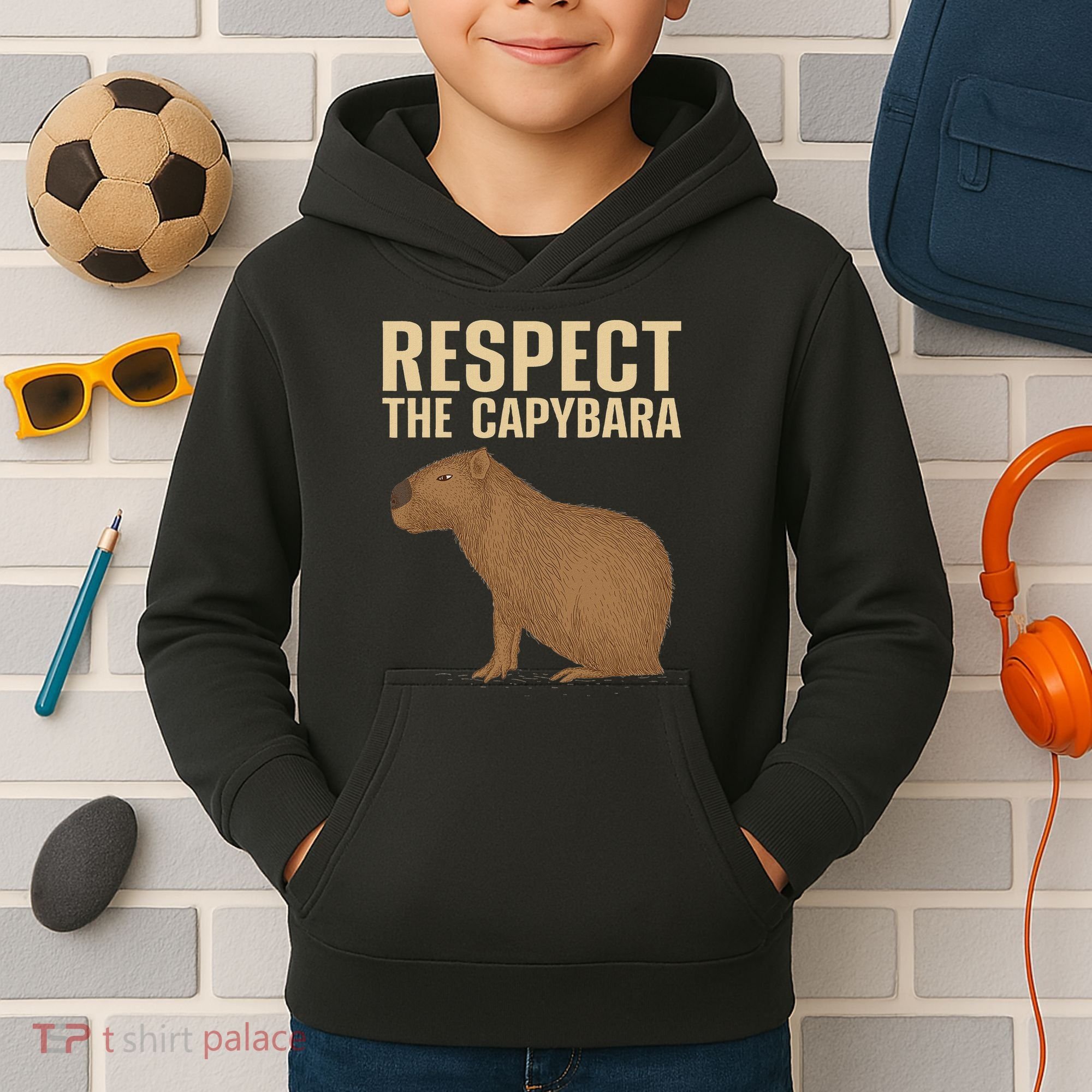 Funny Capybara Cavy Rodent Capybara Lover Kids Hoodie