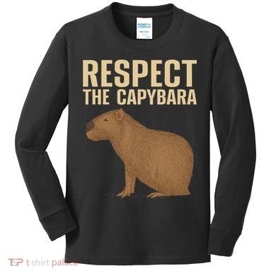 Funny Capybara Cavy Rodent Capybara Lover Kids Long Sleeve Shirt