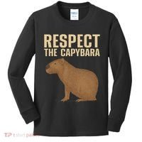 Funny Capybara Cavy Rodent Capybara Lover Kids Long Sleeve Shirt thumb 0