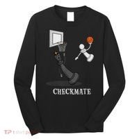 Funny Checkmate Chess Basketball Game Board King Pawn Piece Long Sleeve Shirt thumb 0