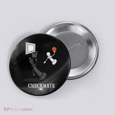 Funny Checkmate Chess Basketball Game Board King Pawn Piece Button