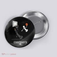 Funny Checkmate Chess Basketball Game Board King Pawn Piece Button thumb 0
