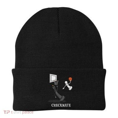 Funny Checkmate Chess Basketball Game Board King Pawn Piece Beanie