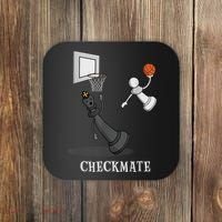 Funny Checkmate Chess Basketball Game Board King Pawn Piece Coaster thumb 0