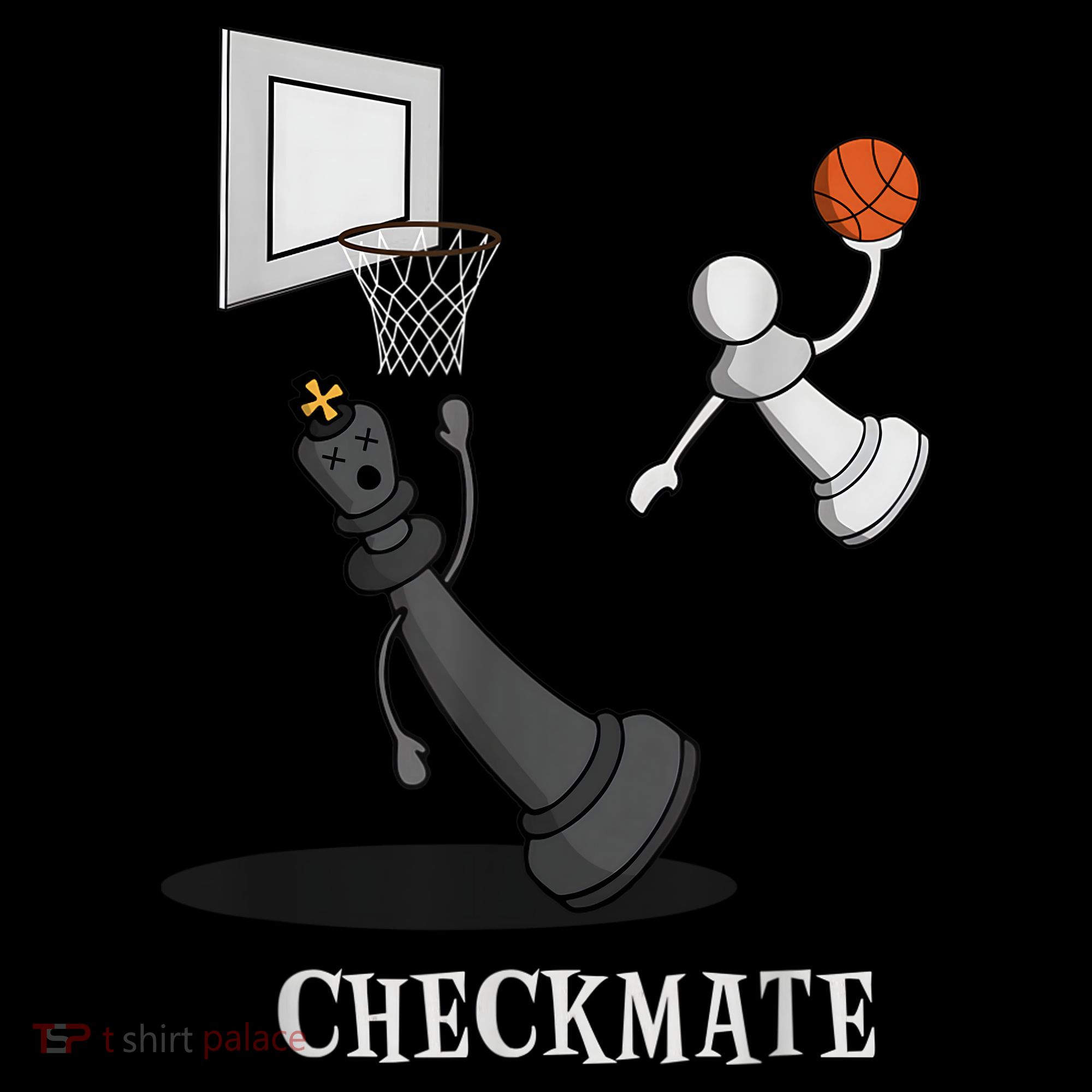 Funny Checkmate Chess Basketball Game Board King Pawn Piece Women's Hoodie
