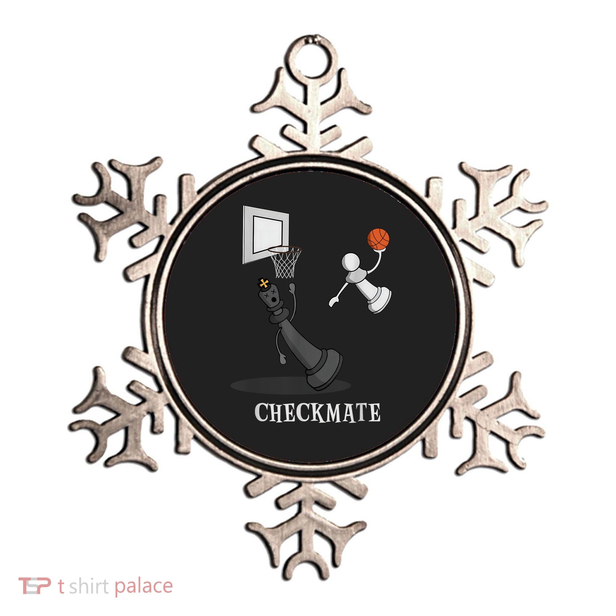 Funny Checkmate Chess Basketball Game Board King Pawn Piece Ornament