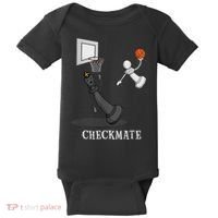 Funny Checkmate Chess Basketball Game Board King Pawn Piece Baby Bodysuit thumb 0