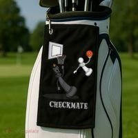Funny Checkmate Chess Basketball Game Board King Pawn Piece Golf Towel thumb 2