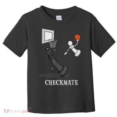 Funny Checkmate Chess Basketball Game Board King Pawn Piece Toddler T-Shirt
