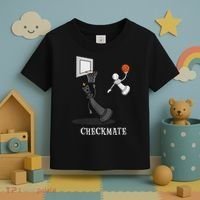Funny Checkmate Chess Basketball Game Board King Pawn Piece Toddler T-Shirt thumb 3