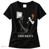 Funny Checkmate Chess Basketball Game Board King Pawn Piece Women's T-Shirt thumb 0