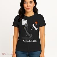 Funny Checkmate Chess Basketball Game Board King Pawn Piece Women's T-Shirt thumb 4