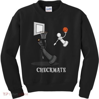 Funny Checkmate Chess Basketball Game Board King Pawn Piece Kids Sweatshirt