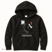 Funny Checkmate Chess Basketball Game Board King Pawn Piece Kids Hoodie thumb 0