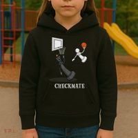 Funny Checkmate Chess Basketball Game Board King Pawn Piece Kids Hoodie thumb 3