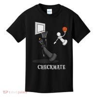 Funny Checkmate Chess Basketball Game Board King Pawn Piece Kids T-Shirt thumb 0