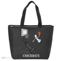 Funny Checkmate Chess Basketball Game Board King Pawn Piece Tote Bag thumb 0