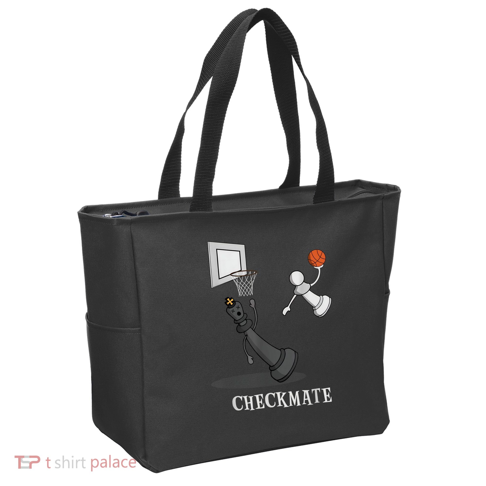 Funny Checkmate Chess Basketball Game Board King Pawn Piece Tote Bag