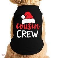 Funny Cousin Crew Santa Hat Matching Christmas Sleeping Xmas Doggie Tank thumb 0